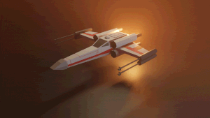Star Wars X Wing Low Poly Before